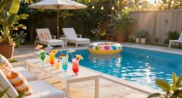 simple stylish pool party
