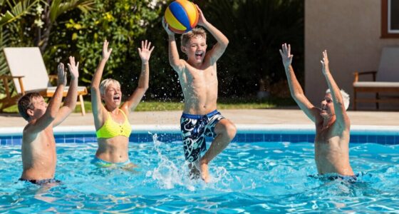 summer pool basketball fun