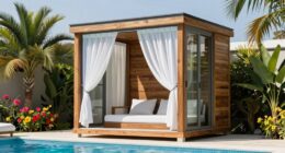 top outdoor pool cabanas