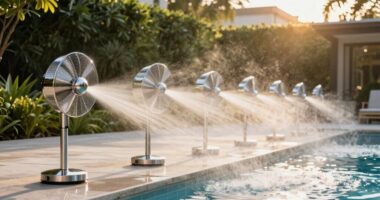 top pool deck misting fans