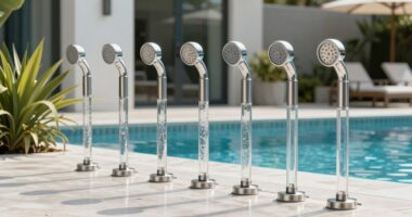 top pool entrance foot sprayers