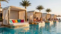 top pool party floating cabanas