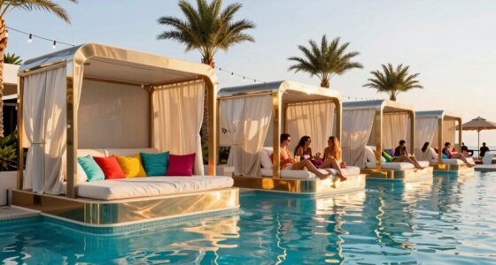 top pool party floating cabanas