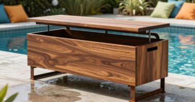 top pool patio storage benches