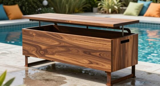 top pool patio storage benches