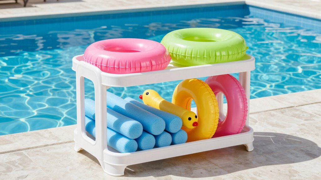 top pool toy storage racks
