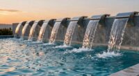 top pool waterfall spillways