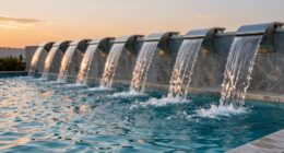 top pool waterfall spillways