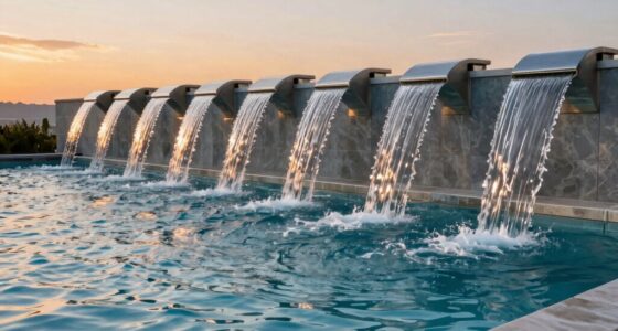 top pool waterfall spillways