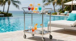 top poolside serving carts