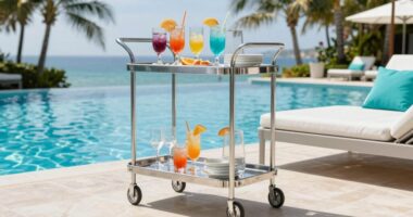 top poolside serving carts