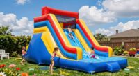 top water slide bounce houses