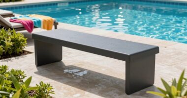 water resistant poolside benches