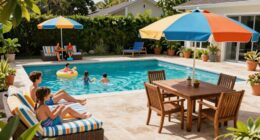 wet family friendly pool seating
