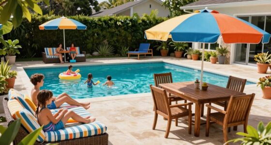 wet family friendly pool seating