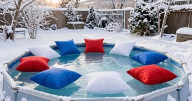 winter pool pillow options
