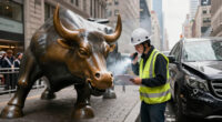 A vehicle explodes near the Charging Bull statue in New York. No injuries were reported.