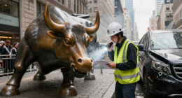 A vehicle explodes near the Charging Bull statue in New York. No injuries were reported.