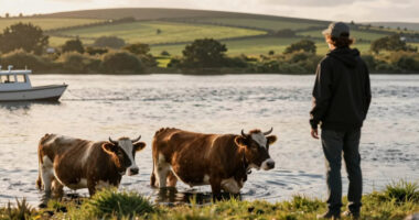 Cows are actually really good swimmers and in Ireland they’re taken by boat to graze on offshore islands.