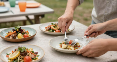 Dining across the divide: ‘I don’t see why anybody would feel uncomfortable with national flags’
