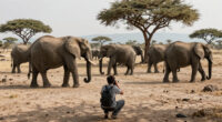Elephant herd in the 1950s