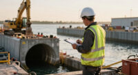 First tunnel element of the Fehmarnbelt Tunnel immersed