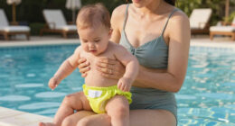 TIL swim diapers let the pee go in the pool, they are actually designed to