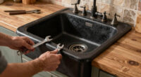 A $50 Cast Iron Sink and a Hoosier Cabinet Combined to Create a Kitchen Focal Point