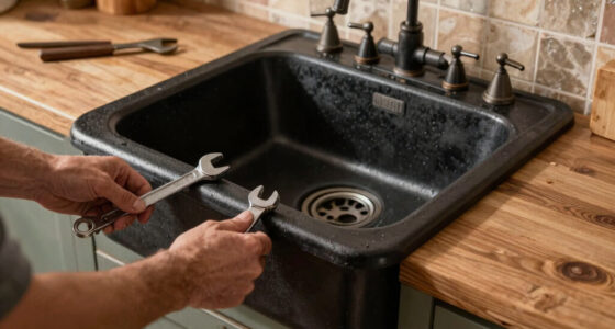 A $50 Cast Iron Sink and a Hoosier Cabinet Combined to Create a Kitchen Focal Point