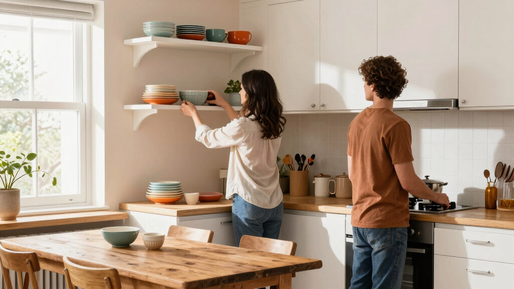 A Couple Gave Their Galley Kitchen A Budget-Friendly Redo With A Dining Nook
