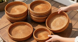 Aldi Just Dropped $10 Scalloped Woven Baskets and Trays