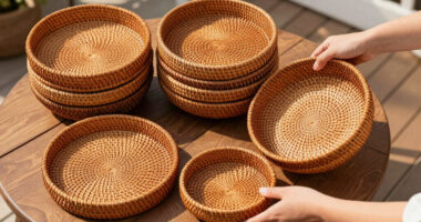 Aldi Just Dropped $10 Scalloped Woven Baskets and Trays