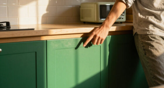 The Most Stunning Green Cabinets Gave A Dated Kitchen A Mid-Century Makeover