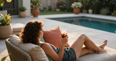 This Lifeless Concrete Backyard Finally Feels Like An Outdoor Living Room