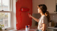 This Renter Gave Her Tiny, Bland Kitchen a Bold Red Makeover