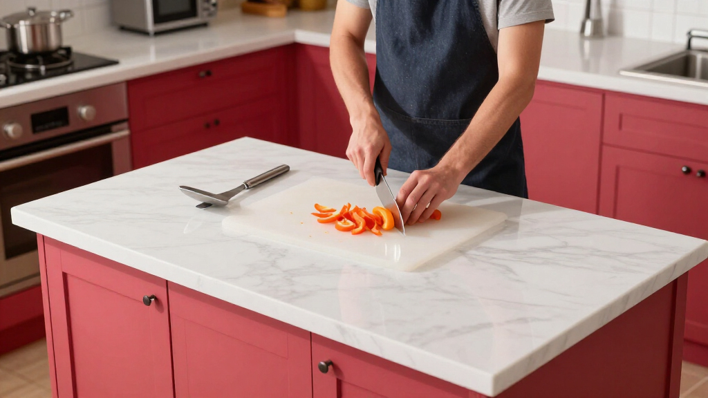 A “Lifeless” Kitchen Got A European-Style Redo With A Pink Island