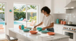 An All-White Kitchen Is Now A Colorful Miami-Inspired Escape