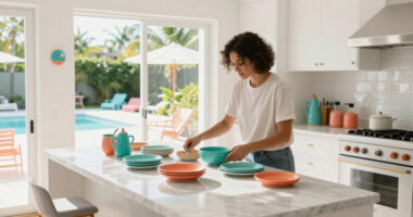An All-White Kitchen Is Now A Colorful Miami-Inspired Escape
