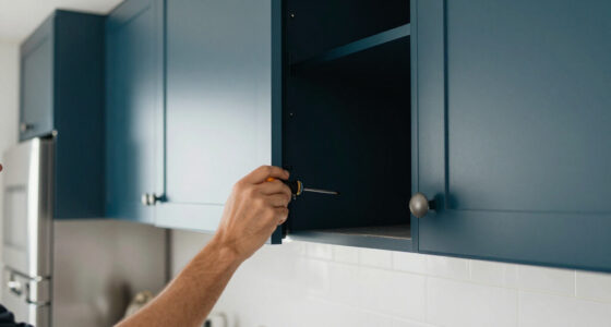 Dark Teal Cabinets Completely Changed This Dark, Dreary Kitchen