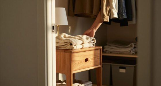 I Put A Nightstand In My Closet, And It Was A Practical Small-Space Storage Hack