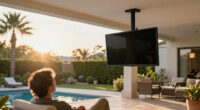 She Didn't Want Her TV Taking Up Wall Space — So She Hung It From The Ceiling