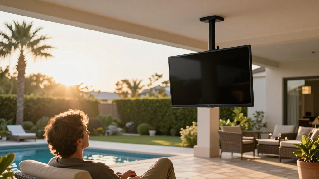 She Didn't Want Her TV Taking Up Wall Space — So She Hung It From The Ceiling