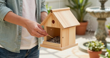 This Mini Birdfeeder Is Like A Cute Cafe For Birds