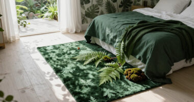 A Bright White Bedroom Is Now A Green Cocoon “Inspired By The Forest”