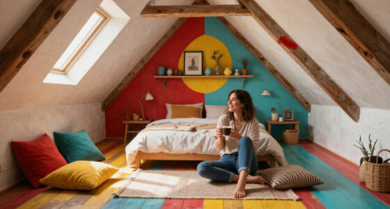 A Plain Attic Bedroom Is Now A “Little Jewel Box” After A Colorful Redo
