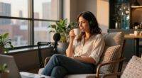 Podcaster Amanda Hirsch’s NYC Apartment Feels Like A Quiet, Hotel-Like Escape From The City