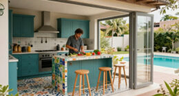 This Once Ugly Extension Has Been Transformed Into A Bold And Playful Kitchen Filled With Beautiful Antiques